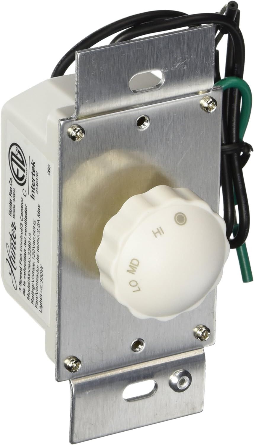 Hunter Casablanca Original Ceiling Fan Wall Control Rotary Switch 3-Speeds 22691