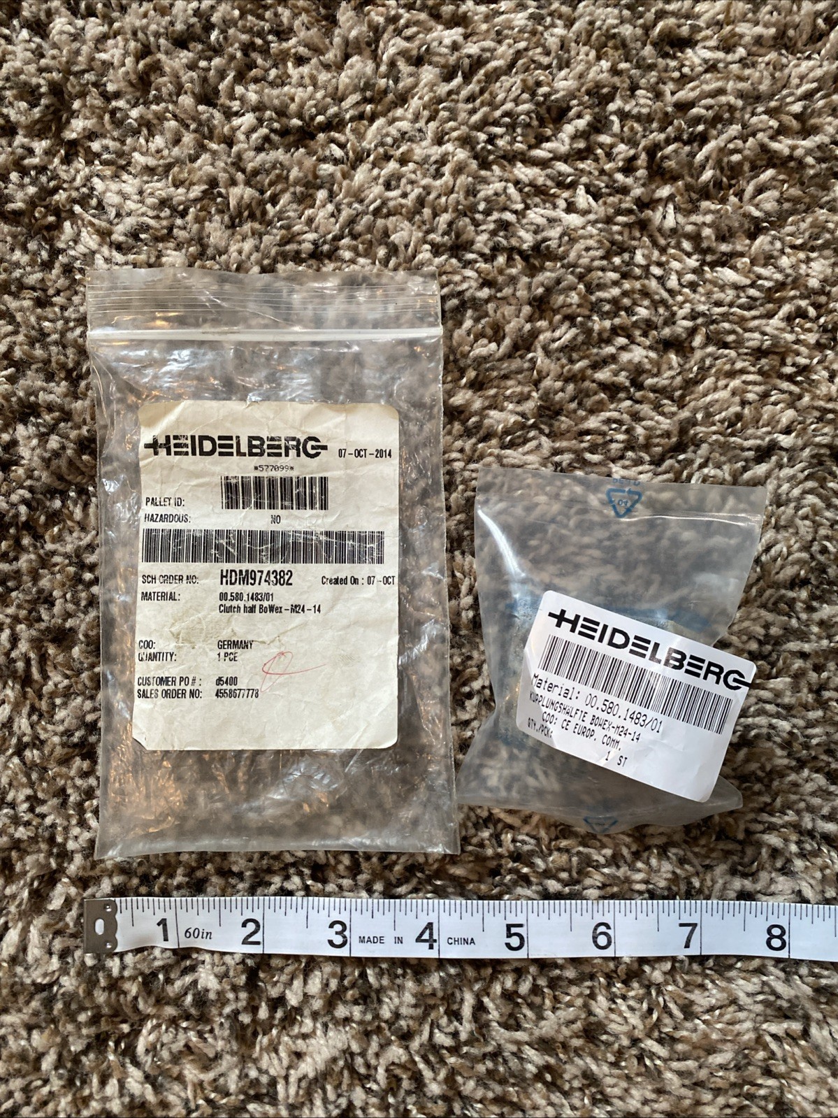 Heidelberg 00.580.1483/01 Clutch Half Bowex New Sealed