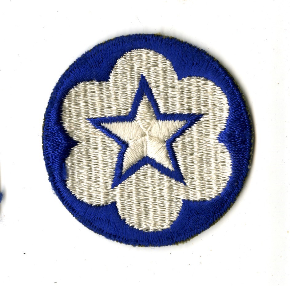 Army Service Forces Training Center Units White Back Patch WWII Vintage