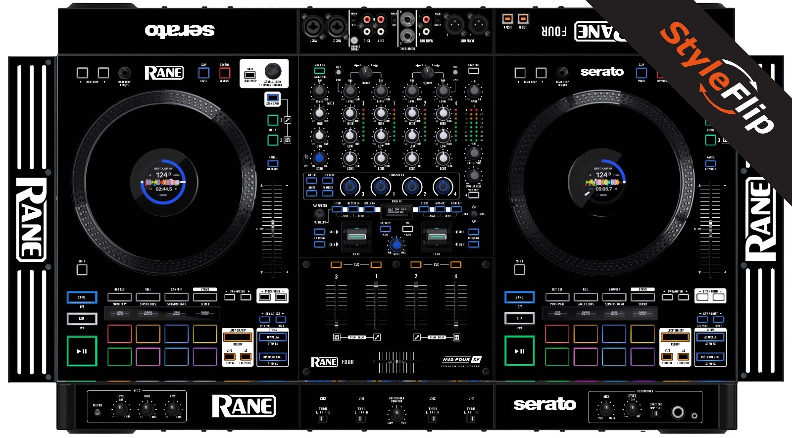 Rane Four Skin | Color Black  | Protective Decal | StyleFlip Skins