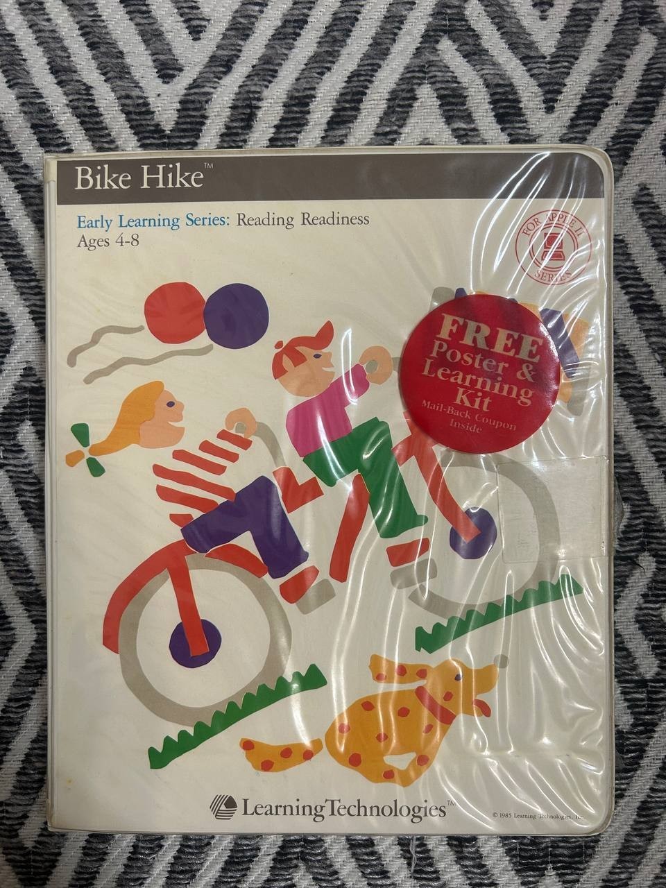 Bike Hike Apple II 5.25 Floppy Disk Educational Software Learning Technologies