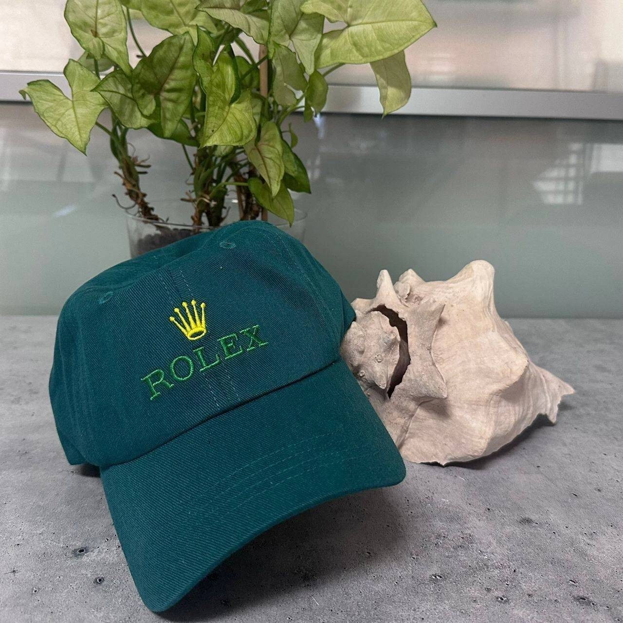Auth Rolex Cap Black Embroidered Adjustable Hat Free Size