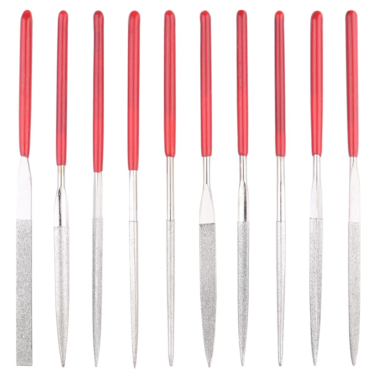 Set of 10 Mini Diamond Needle File for Glass Wood Stone Jewelry Metal