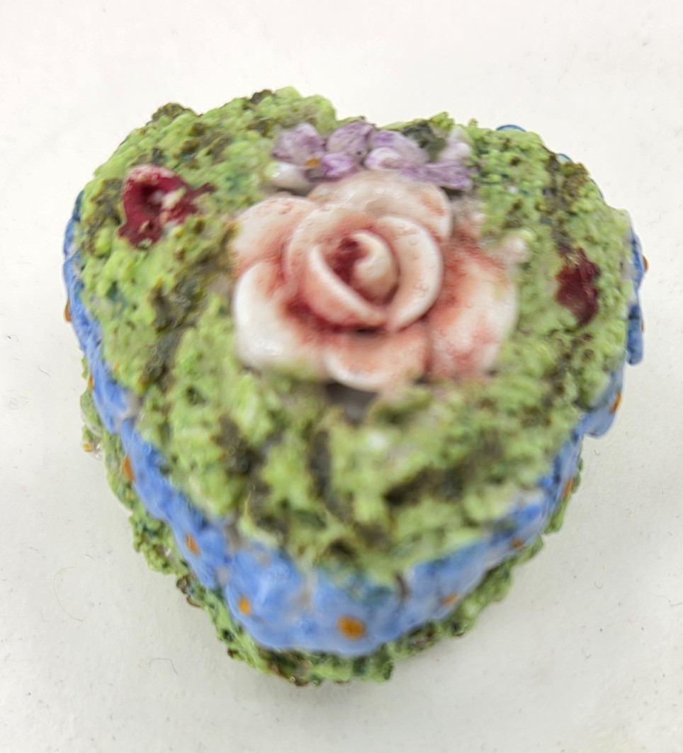 German Elfinware Small Heart Shaped Trinket Box