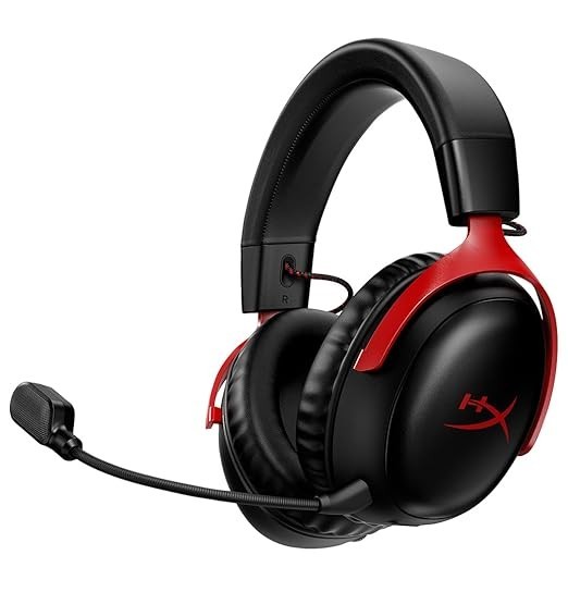 HyperX Cloud III Wireless Gaming Headset Black/Red 77Z46AA 120Hr Battery