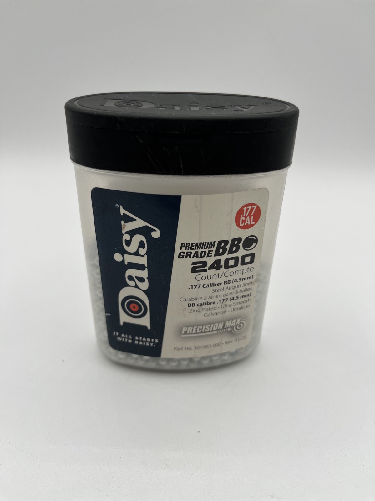 Opened Daisy Premium Grade .177 Cal, 5.1 Grains, Zinc Plated BBs
