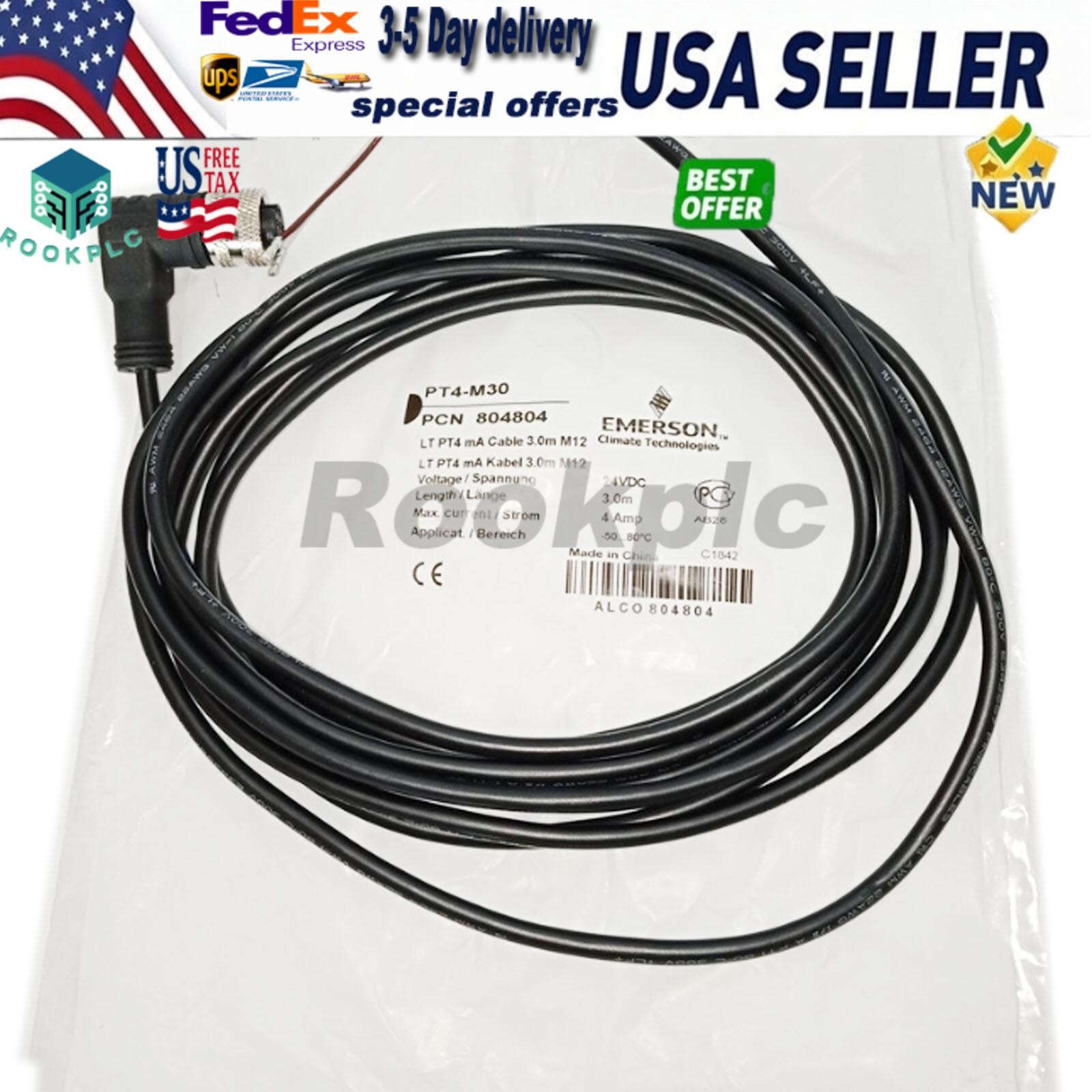 NEW EMERSON PT4-M30 Sensor connection cable 804804