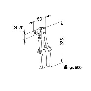 Manual Riveter Gun FAR K39 Professional Rivet Rivet Inserts