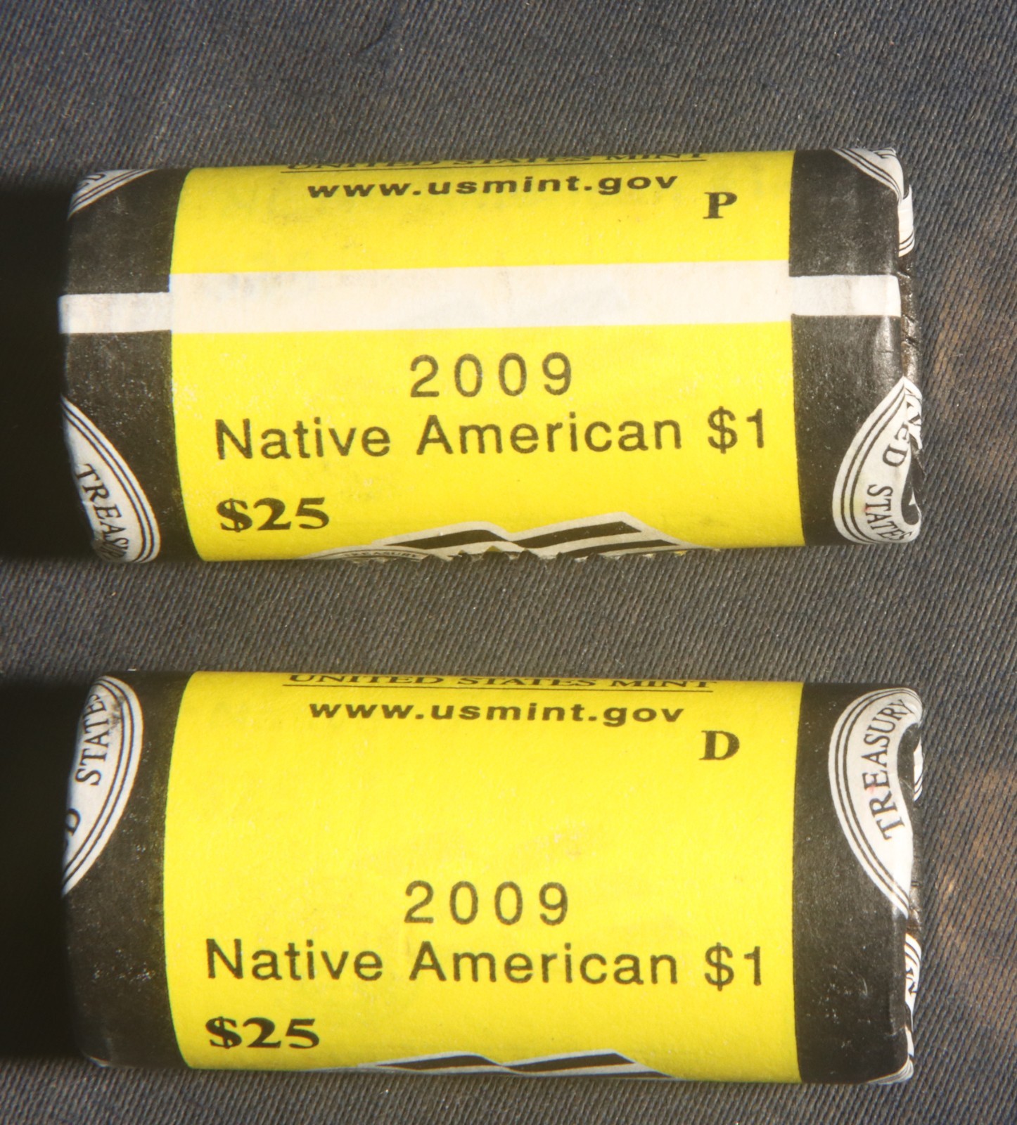 2009-P/D Native American Sacagawea $1 Coin Mint Roll Lot E28
