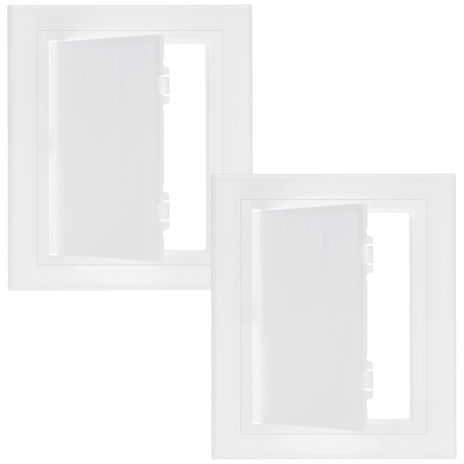2-Pack Access Panels for Drywall, 4.5x6" Plastic Wall Hole Cover [White]