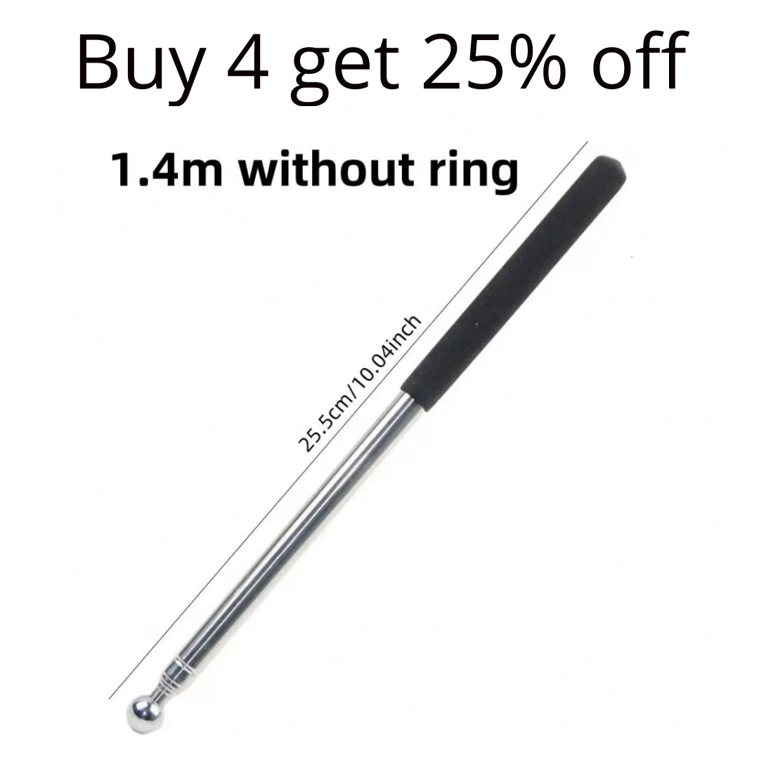 Extendable Teaching Stick 1.4m Stainless Steel – Telescopic Classroom Pointer