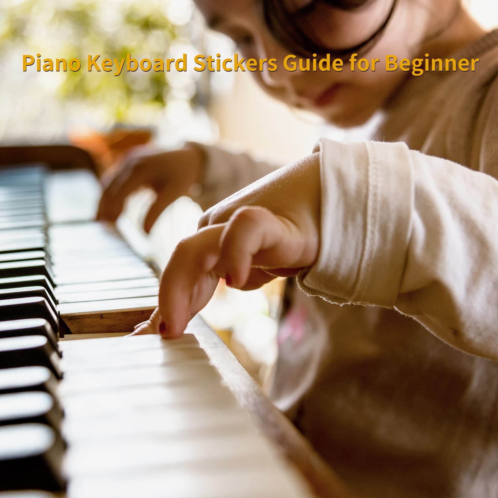 Removable Piano Keyboard Note Stickers for Beginners - 88 Key Labels