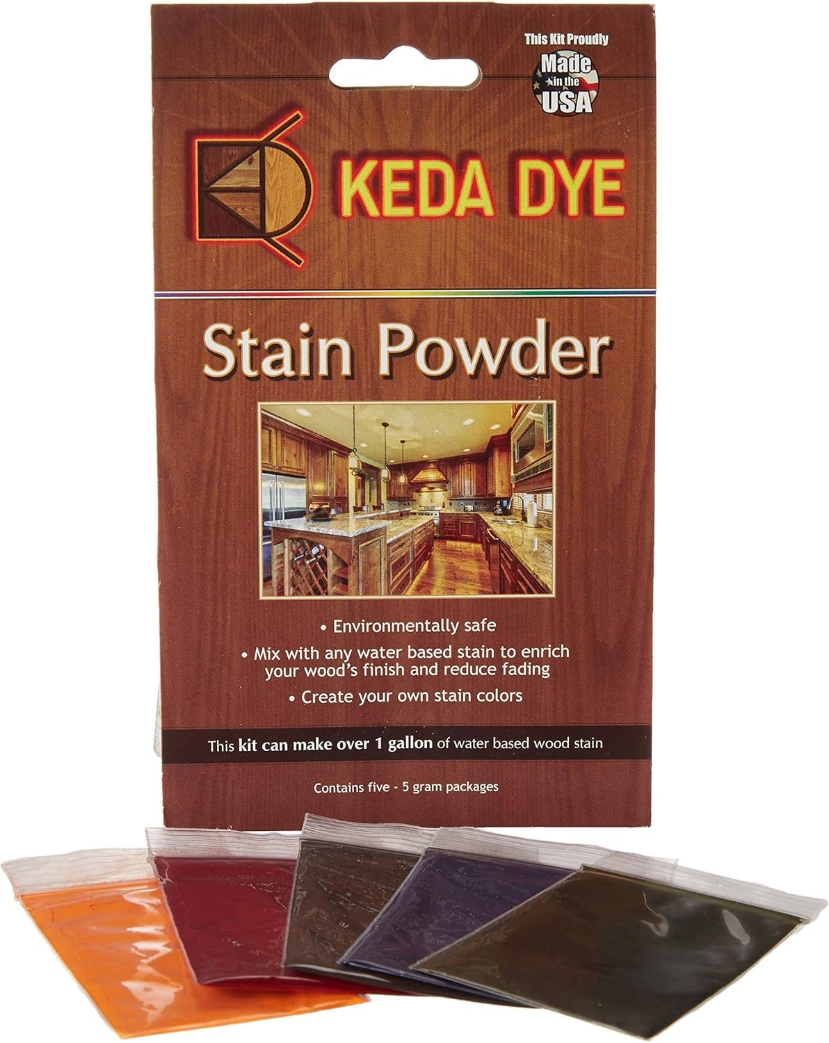 Wood Dye Aniline Stain Powder 5 Color Kit
