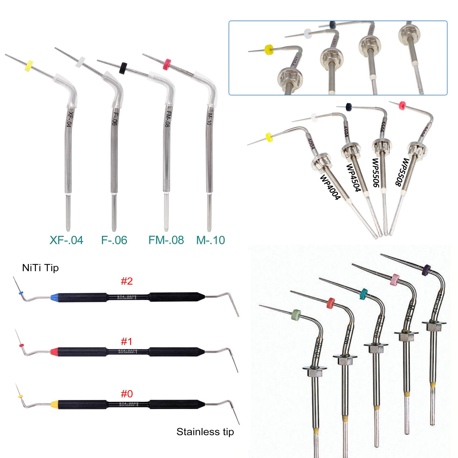 4Types Dental Endo System Obturation Percha Gutta Pen Tip Heated Plugger Needles