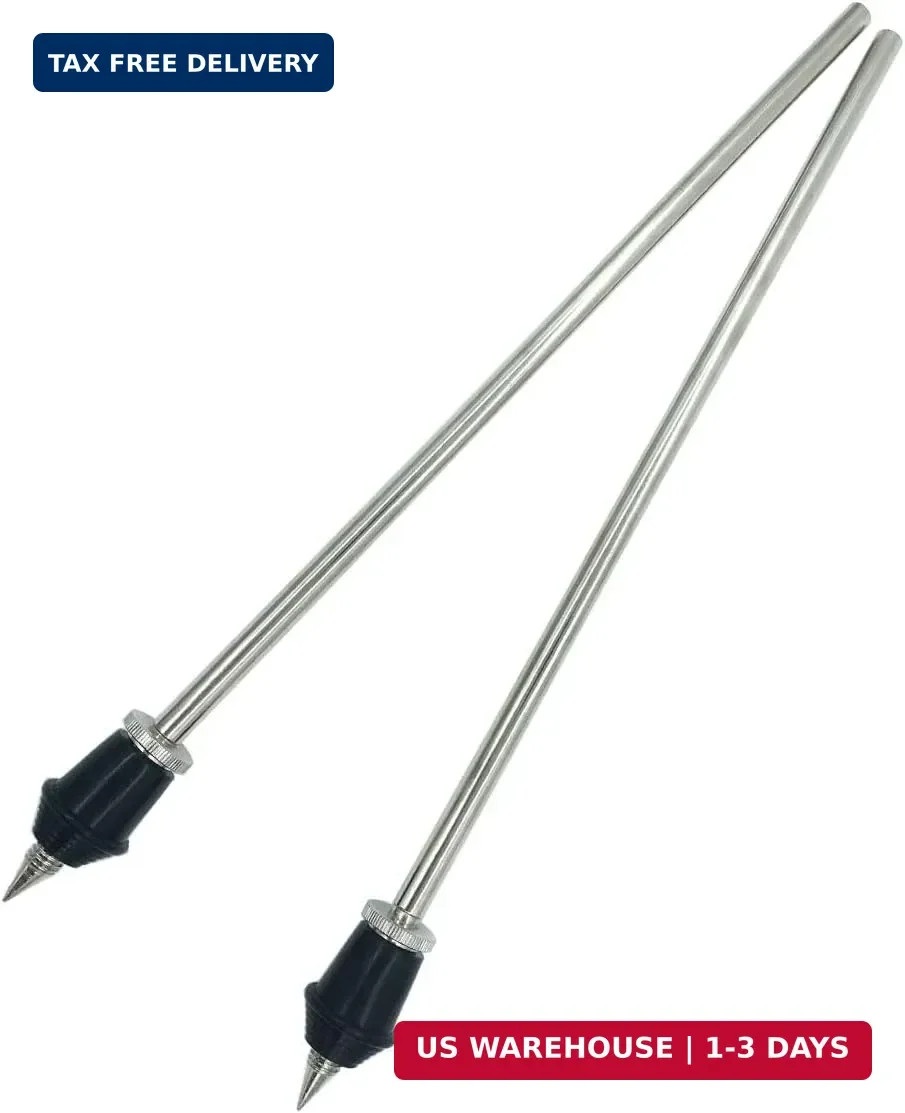 1 Pair Bass Drum Spurs Legs Vintage Metal Straight Floor Tom Legs 14.5inch Kick