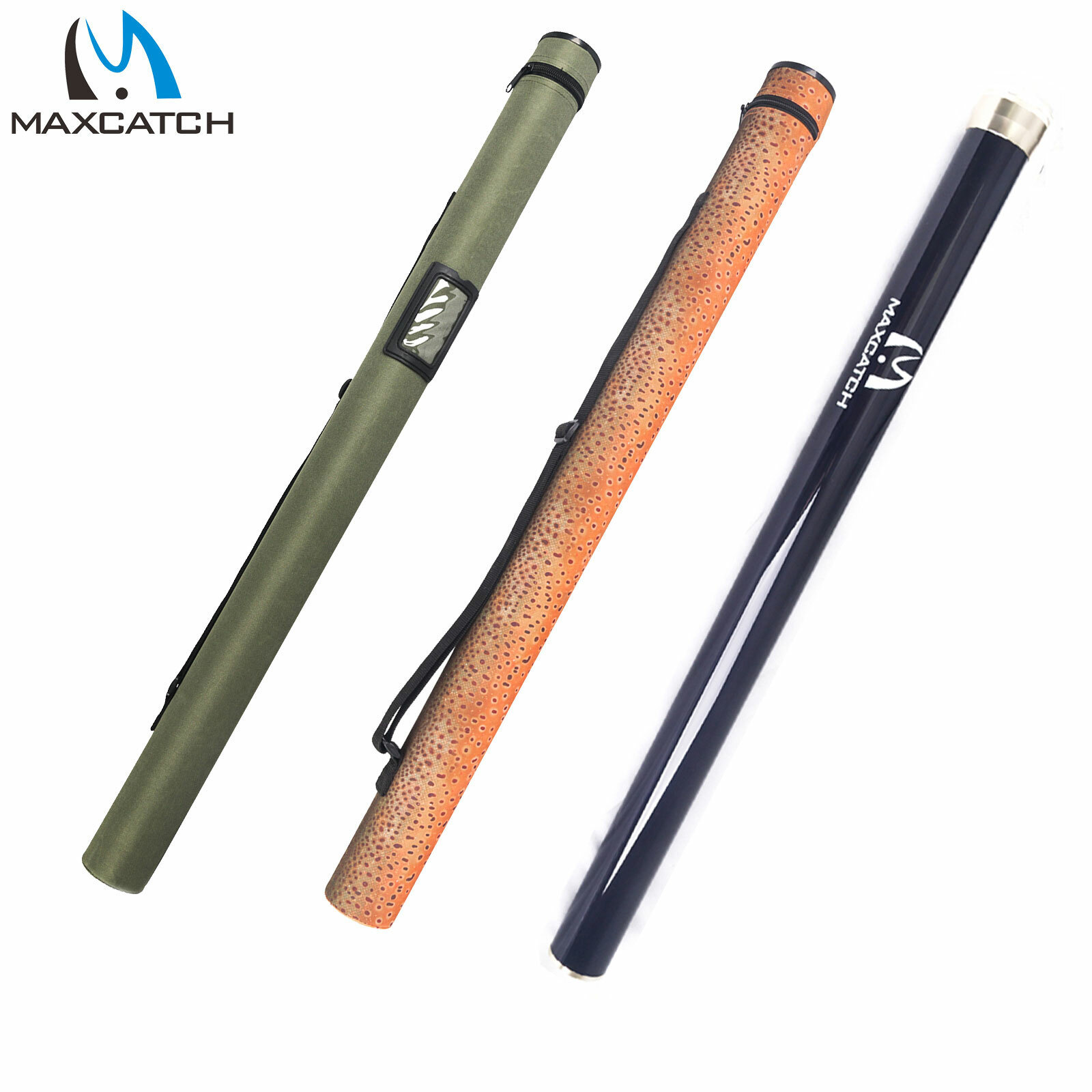 Maxcatch Fly Fishing Rod Tube Cordura/Carbon Fiber Rod Tube For 9/10FT 4Sec Rod