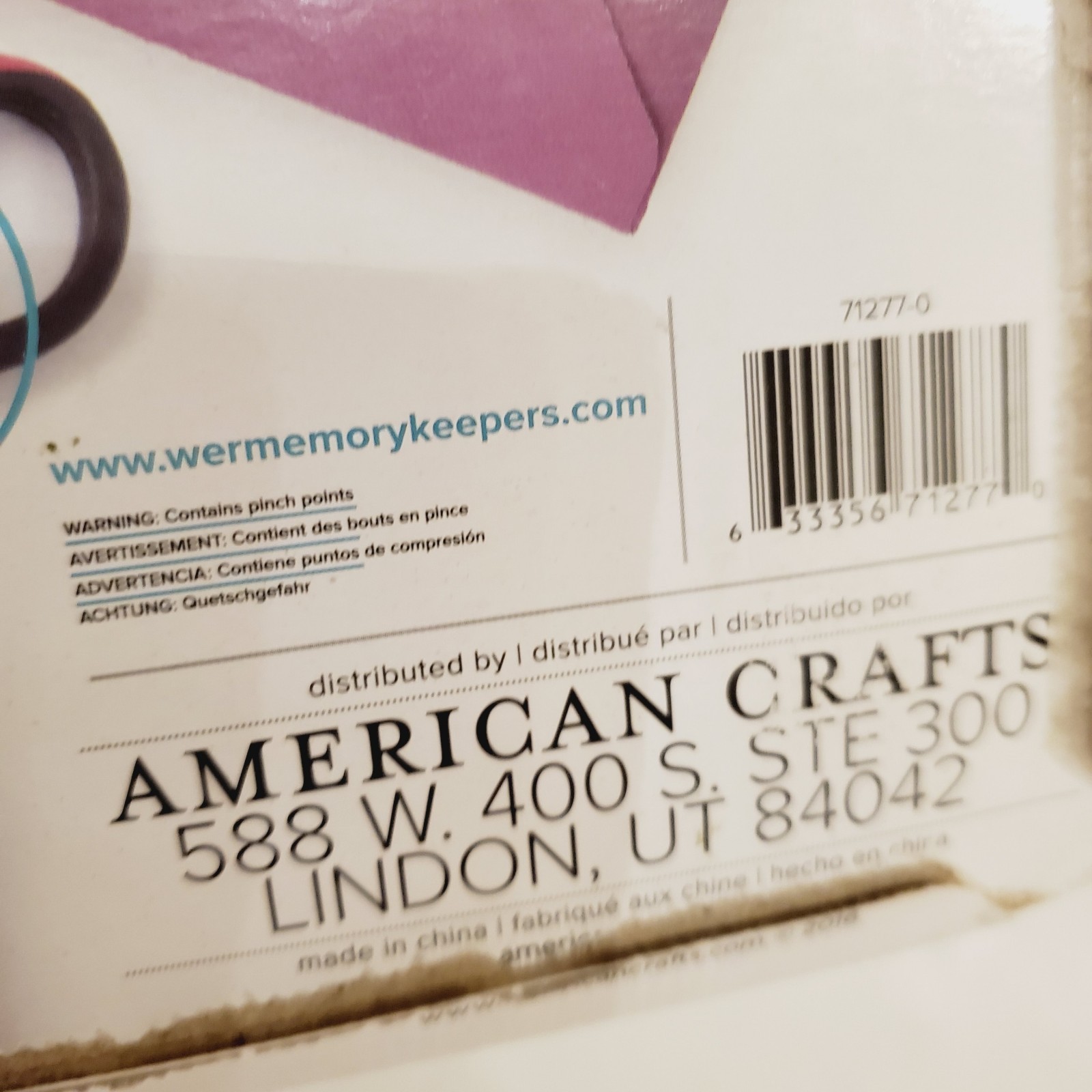 We Are Memory Keepers Gift Box Punch Board Open Box