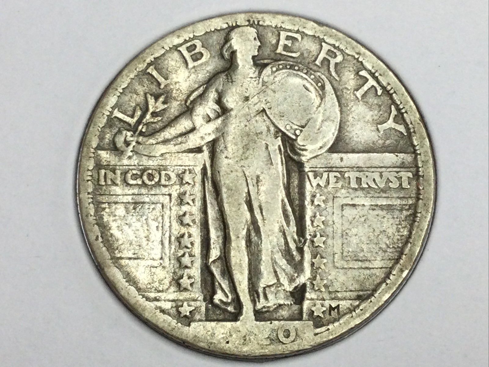 1920 Standing Liberty Quarter in very good/fine plus