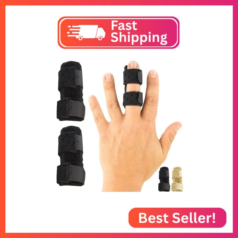 Vive Finger Splint (2 Pack) - Universal Finger Straightener - Broken and Trigger