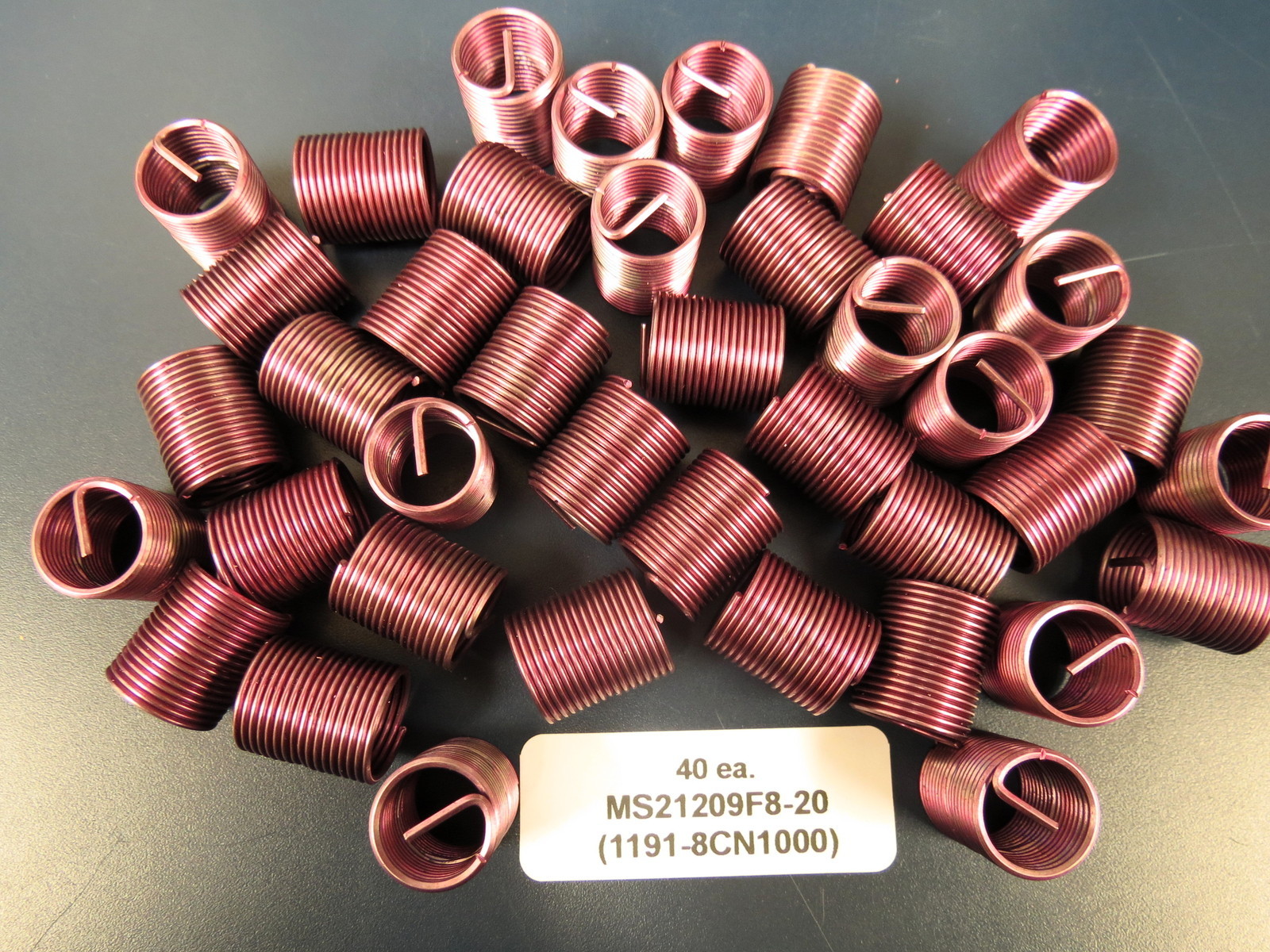 Helicoil 1/2-20 x 1.00 Helical Inserts 1191-8CN1000 / MS21209F8-20 (40)
