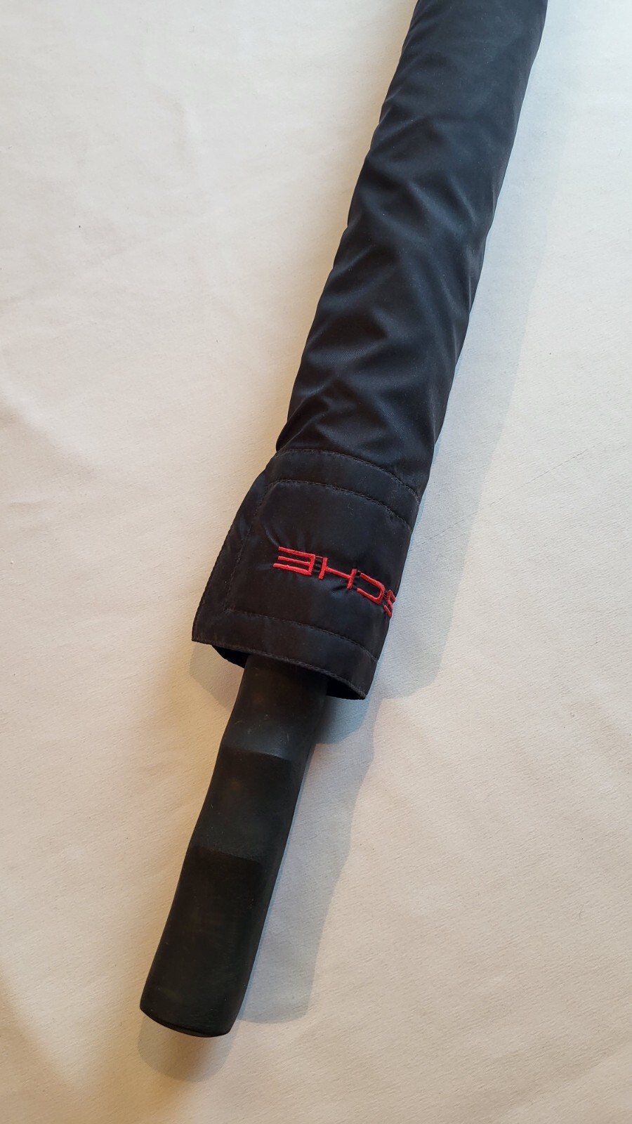 Genuine Porsche Large Golf Umbrella – Red & Black with Porsche Logo - Unisex