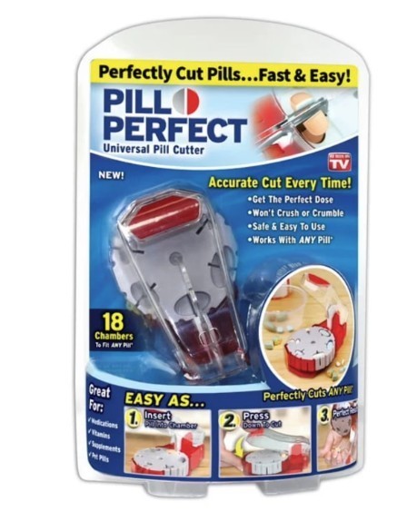 Pill Perfect Universal Pill Cutter As Seen On TV 18 Chambers Meds Vitamins New