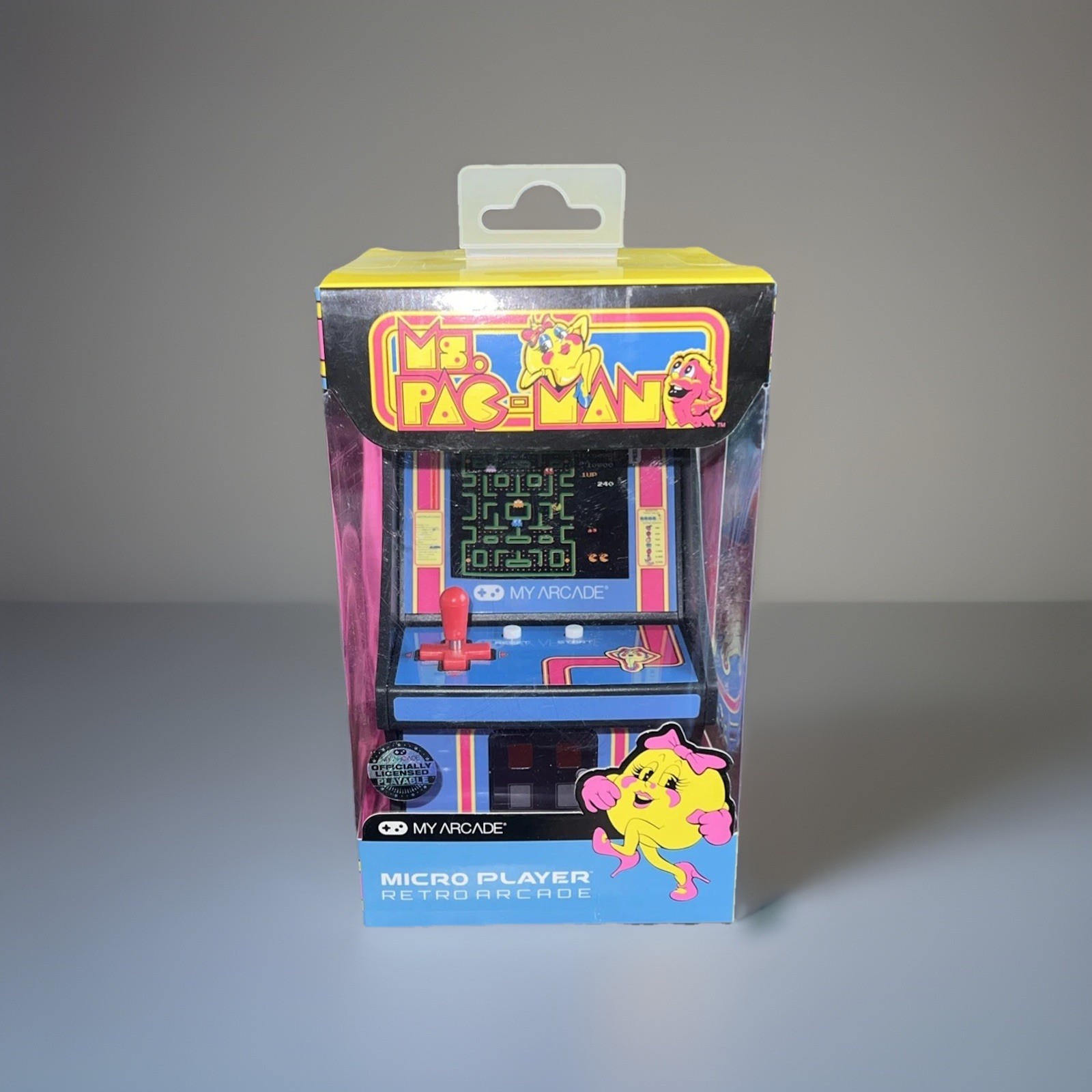 NIB Ms. Pac-Man Micro Player Retro Arcade Machine Hand Held Game by My Arcade