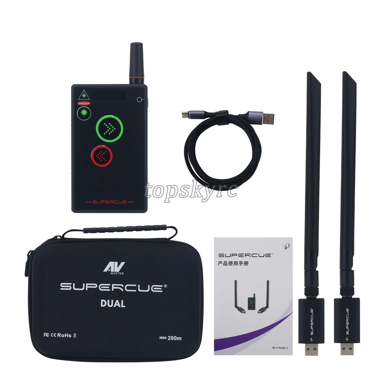 SuperCue Dual Version Green Laser PPT Controller Wireless Presentation Control