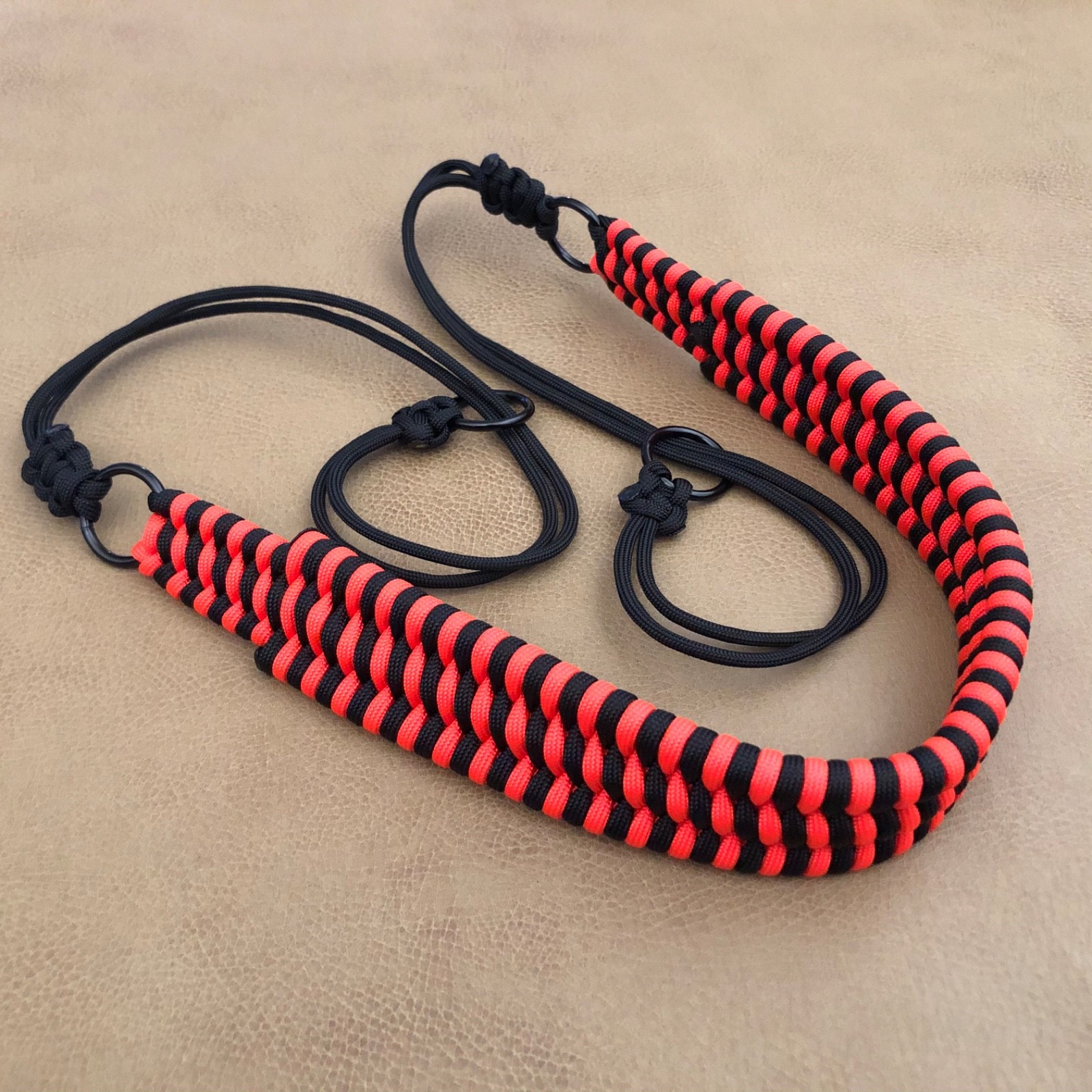 Neon Orange/Black Deluxe Paracord Turkey Duck Goose Tote Sling Carrier Strap USA