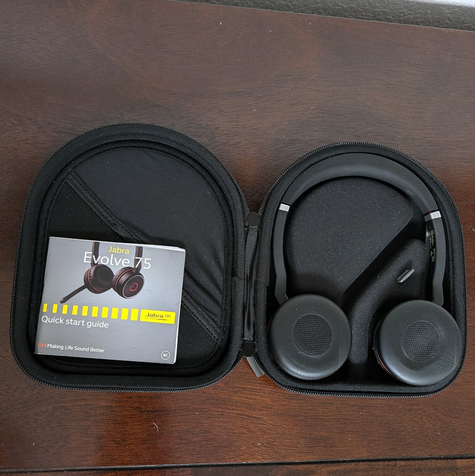 Jabra Evolve 75 Wireless Bluetooth Stereo Headset HSC040W W/Case /No Dongle