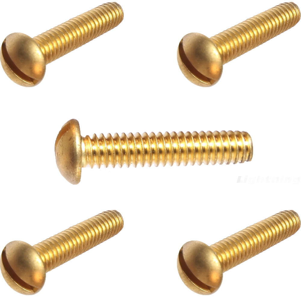 6-32 x 1/2" Round Head Machine Screws Solid Brass Slotted Drive Qty 100