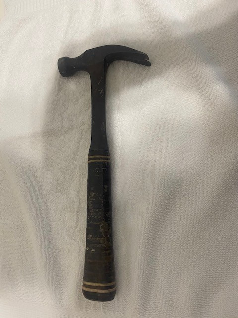 VINTAGE ESTWING 16 OZ HAMMER STRAIGHT CLAW LEATHER WRAP HANDLE USA