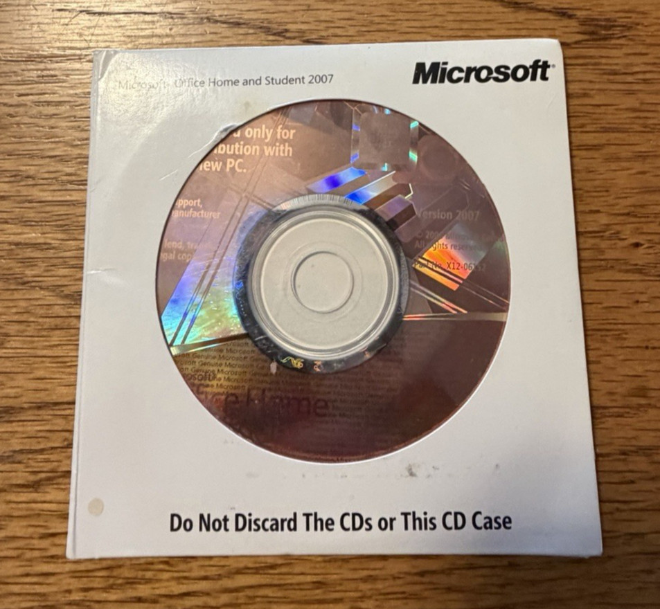 Microsoft Office Home & Student 2007 OEM CD for Windows English