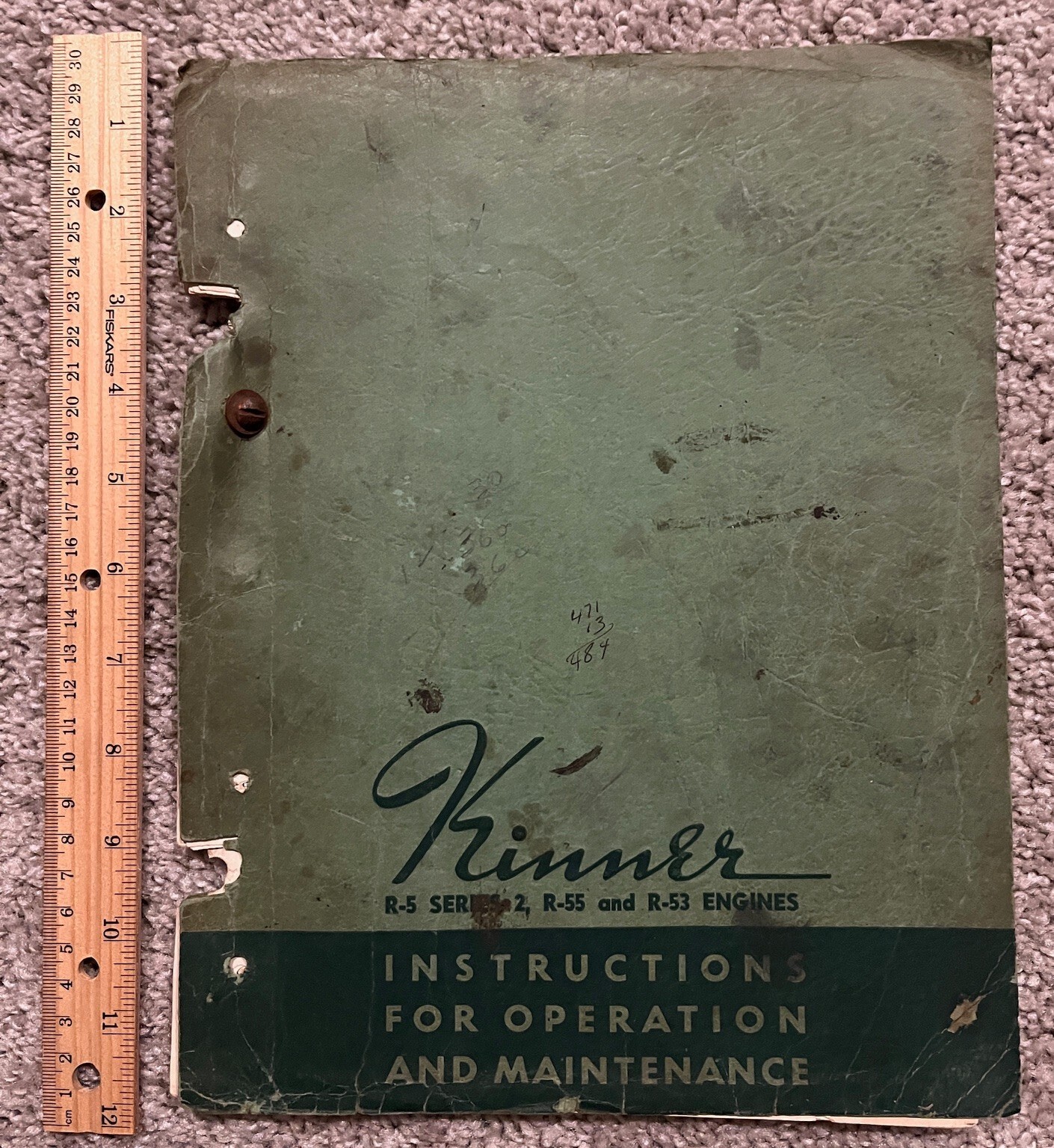 Kinner Aircraft Engines Manual R-52 R-55 R-53 Engines December 1941 WWII AAF