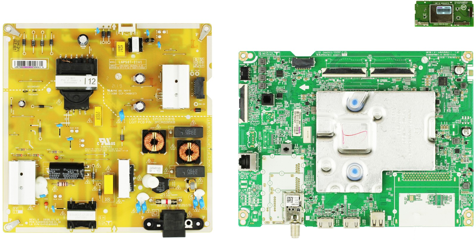 LG 50UP7670PUC.AUSJLJM Complete LED TV Repair Parts Kit