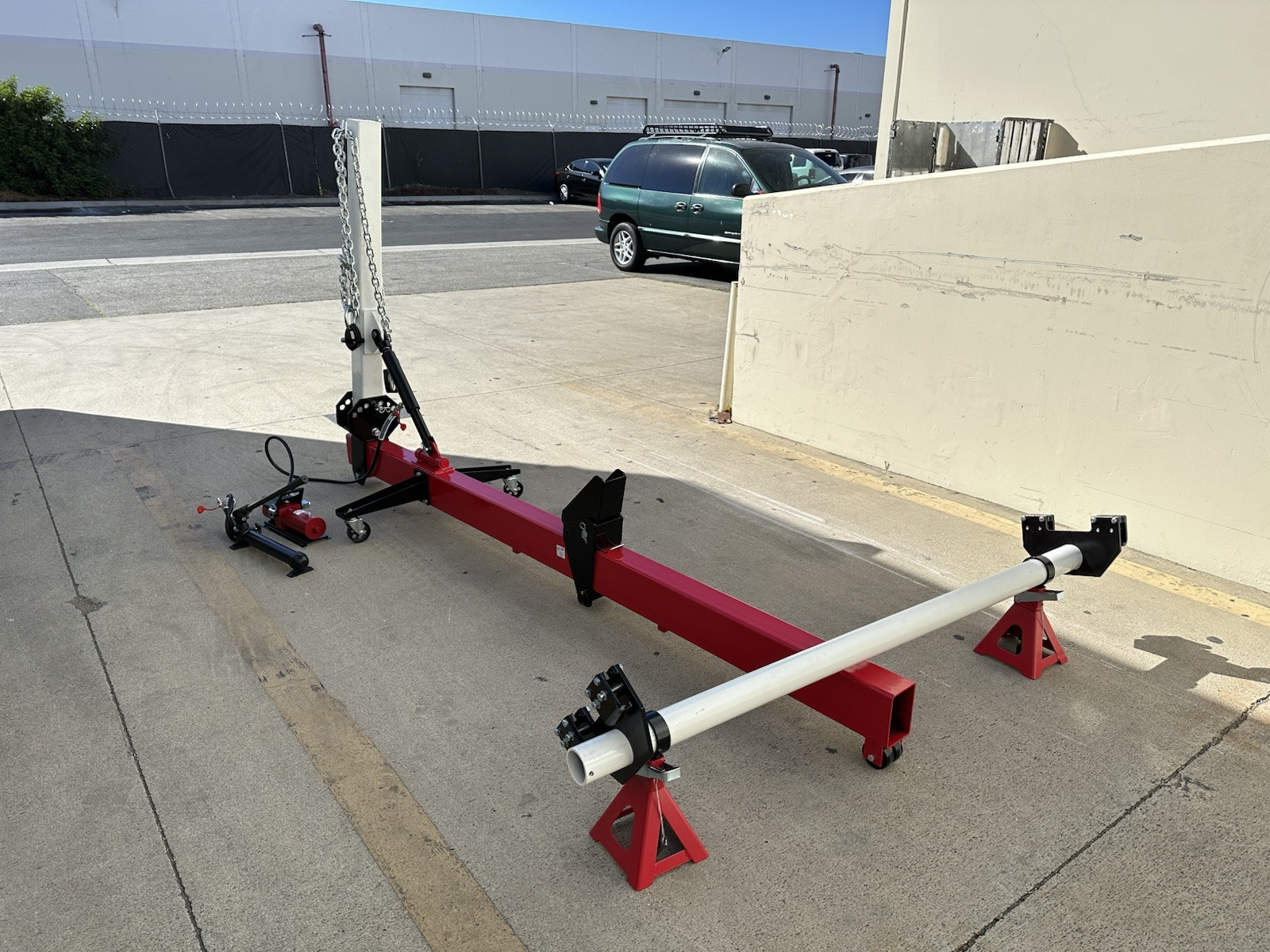10 ton Auto Body Frame Machine Puller Straightener w/ Air Hydraulic Pump