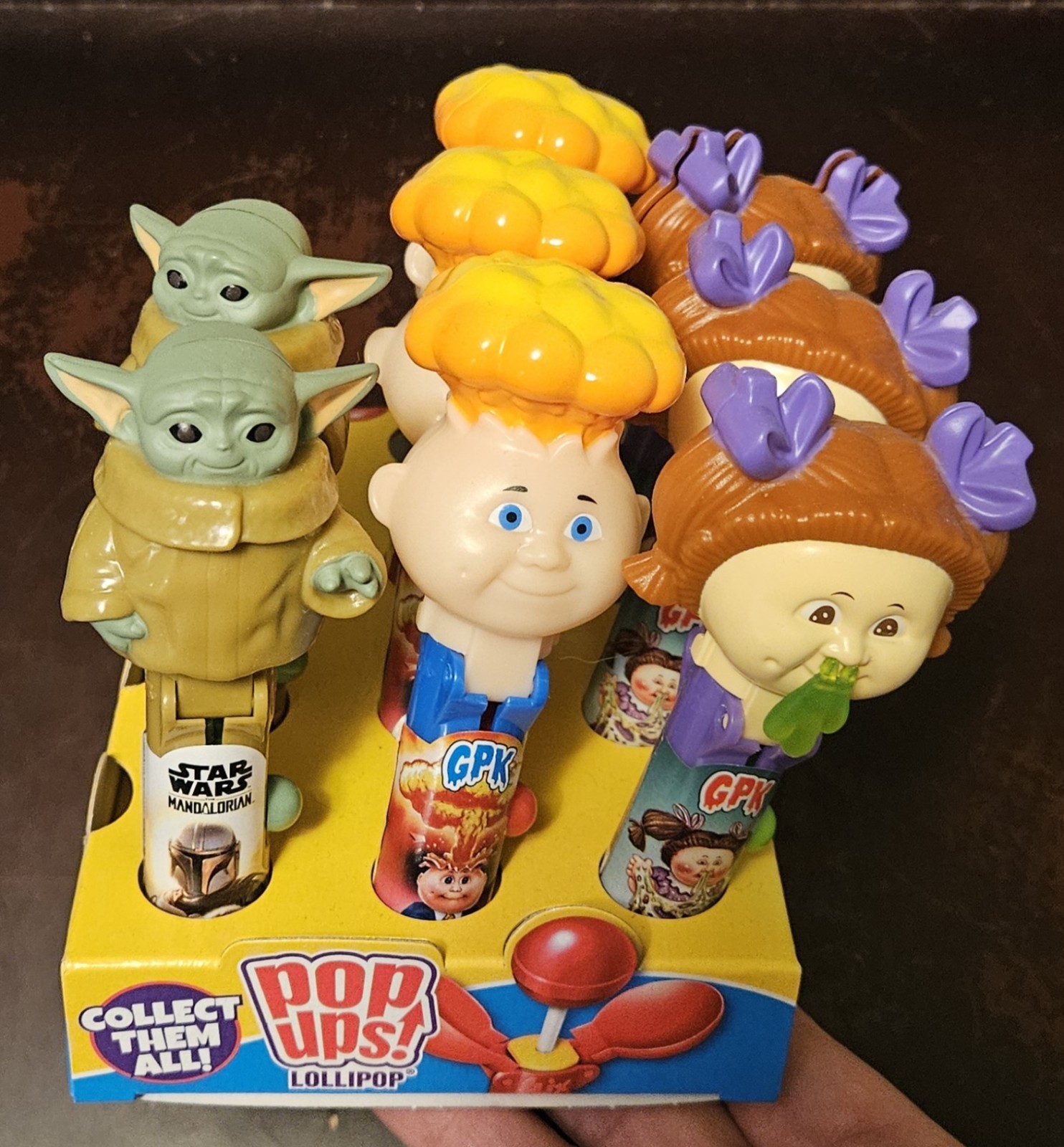 Set of 8 Chupa Chups Lollipop Holders with Candy. GPK and Grogu