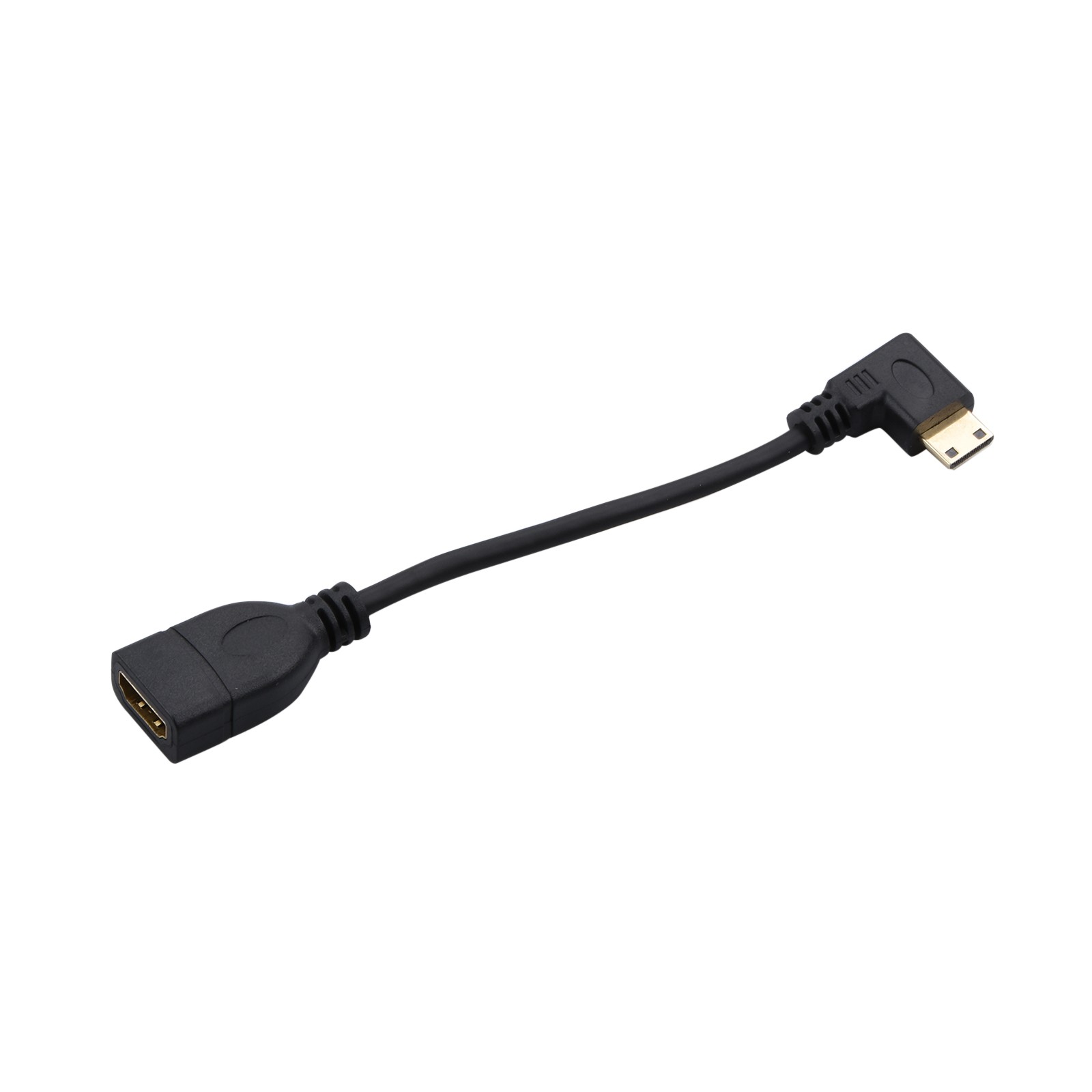 1PCS Mini HDMI Male to HDMI Female Adapter Cable 90 Degree 1080P Full HD 0.15M