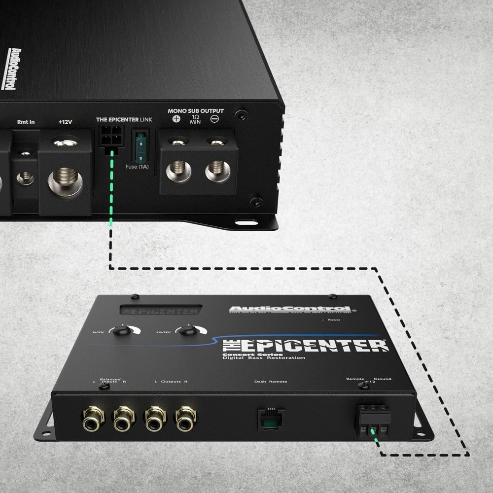 Digital Bass Restoration Processor for Car Audio with Dash Mount Remote Control