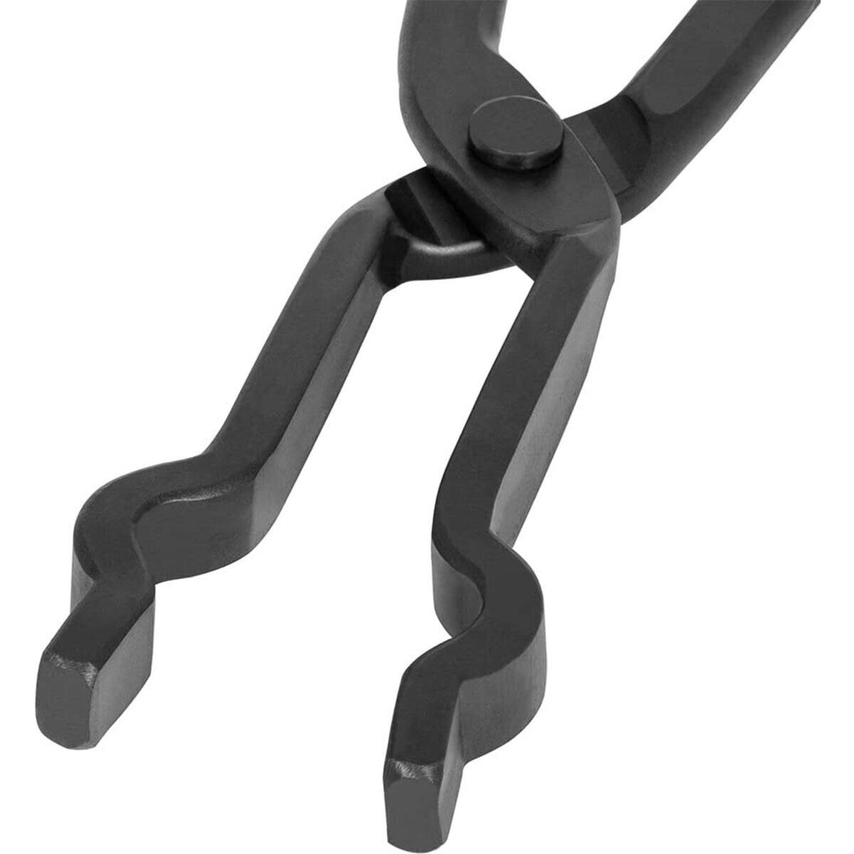 6 Pcs Blacksmith Tongs Set Anvil Forge Knife Making Tools Set V Bolt Flat Jaw