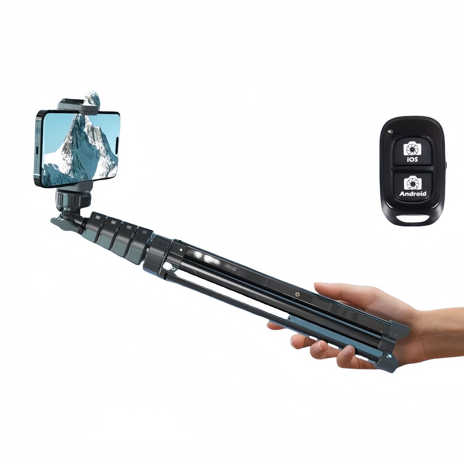 62" Universal Selfie Stick Tripod Stand Bluetooth Remote for Cell Phone Camera