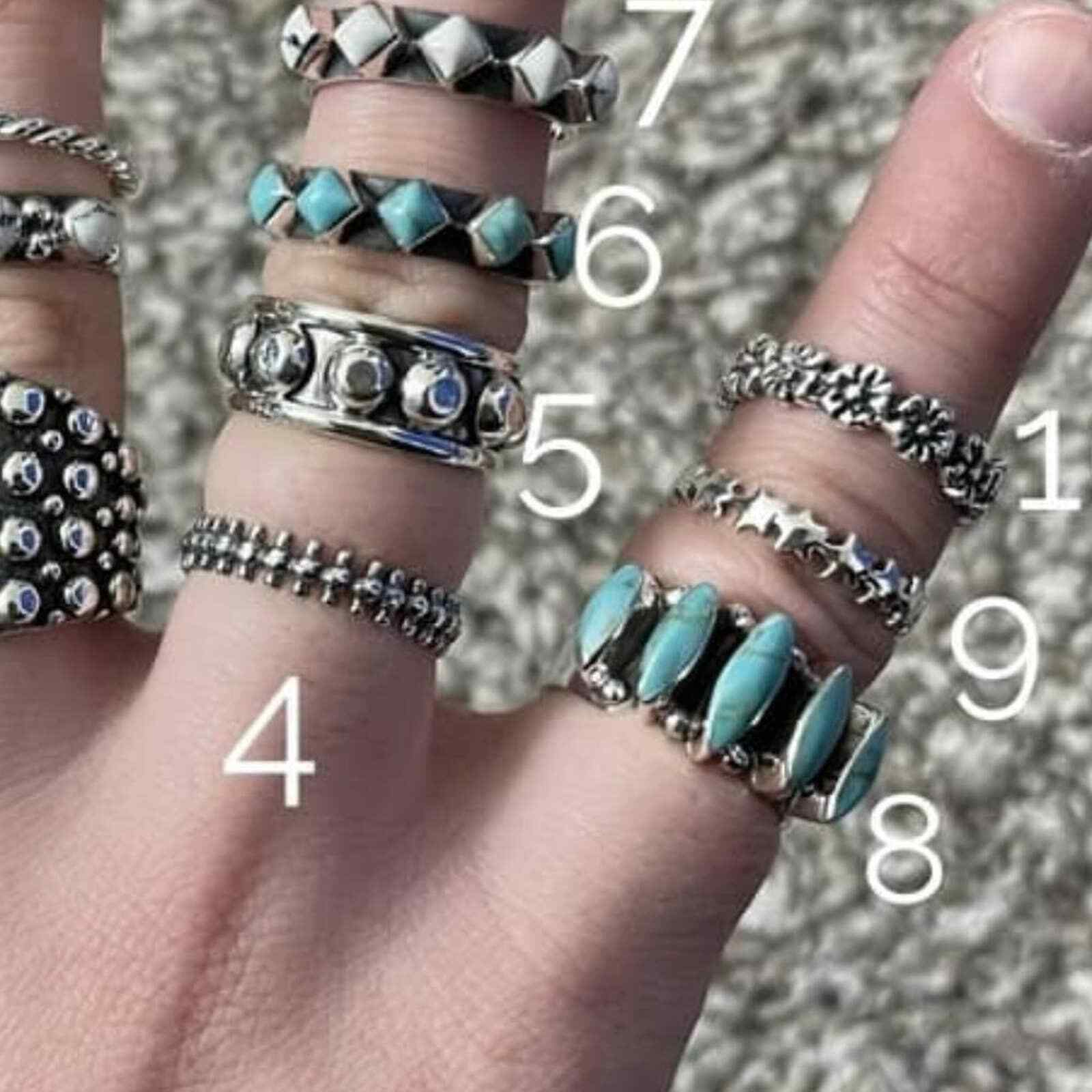 Star Sterling Band Ring - 9