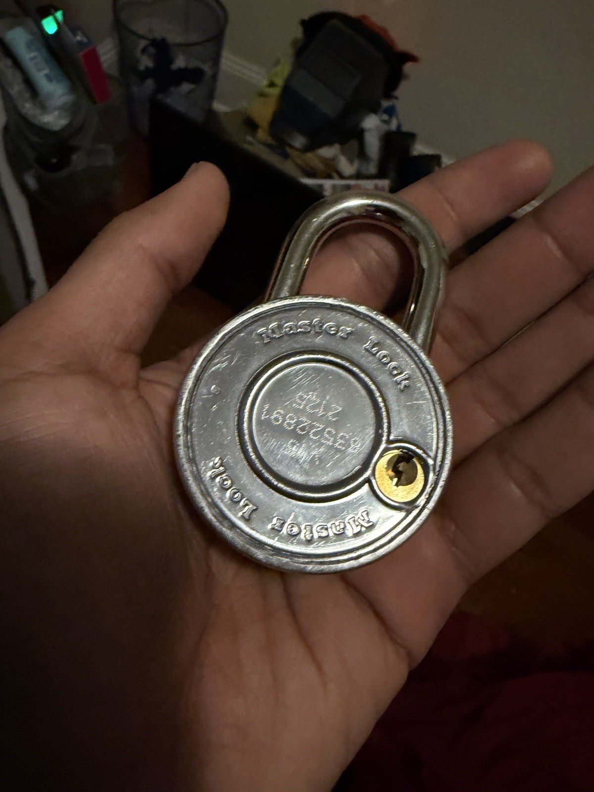 Master Lock 1502 Resettable Combination Padlock w/ Control Key, Steel, Black