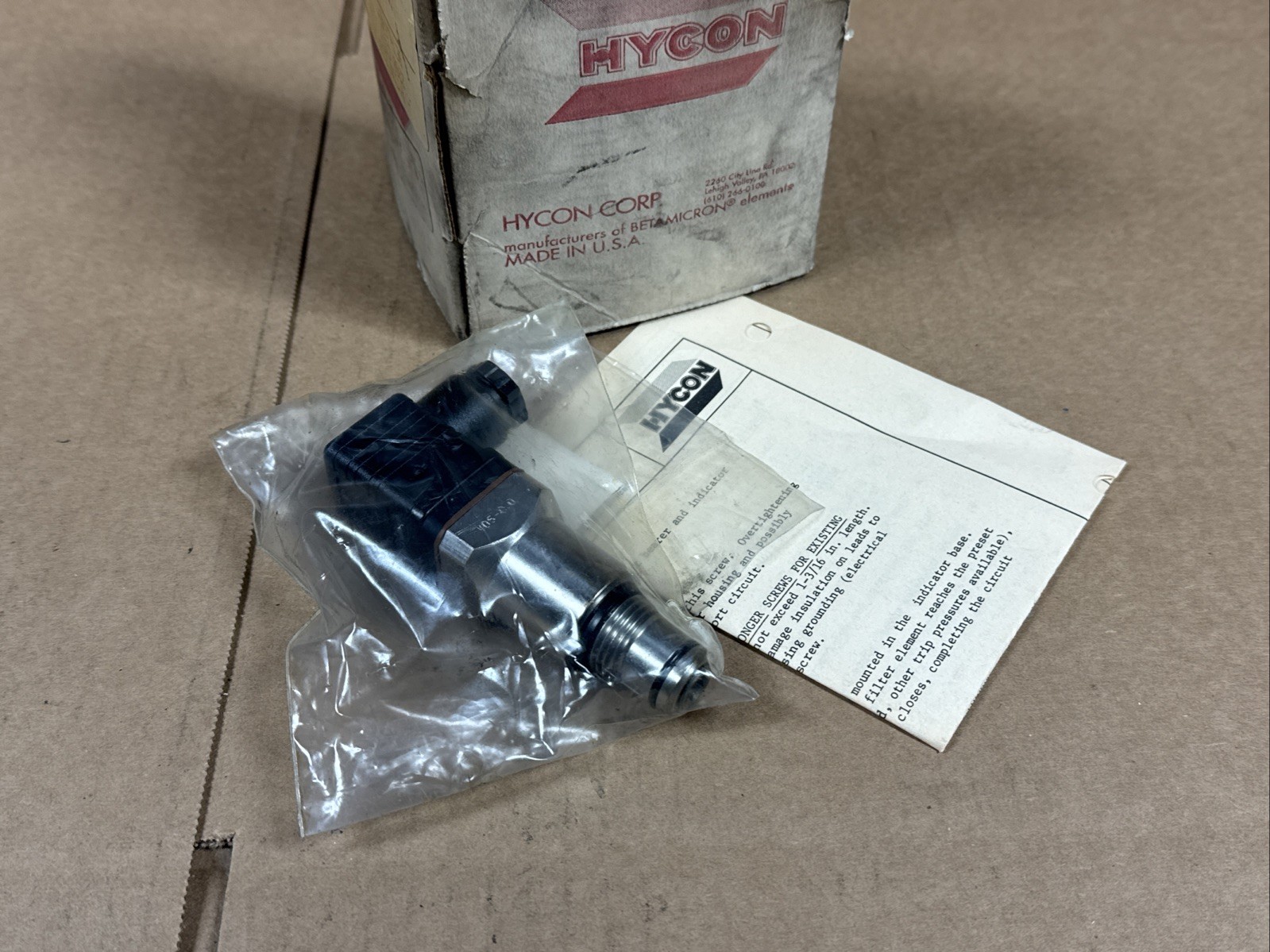 NEW Hycon VD5-C.0 VD5/420C Pressure Switch 6000PSI VD5C0 FAST SHIPPING