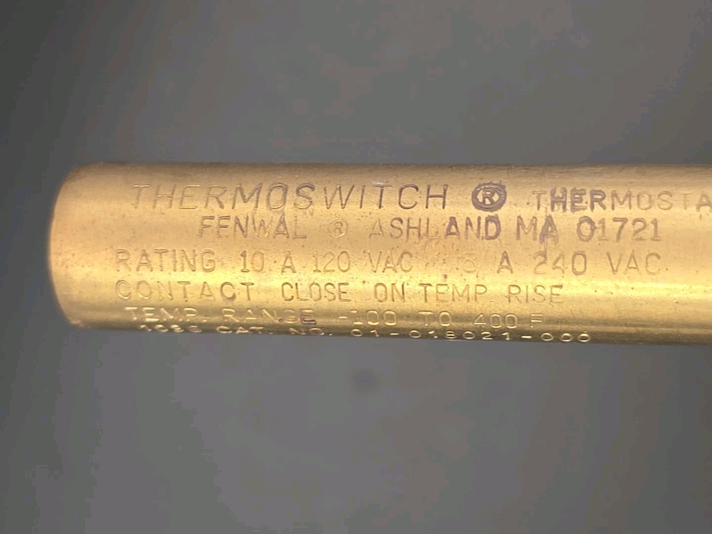 Fenwal 01-018021-000 Thermoswitch -100 To -400 Degree F Adjustable 120/240VAC