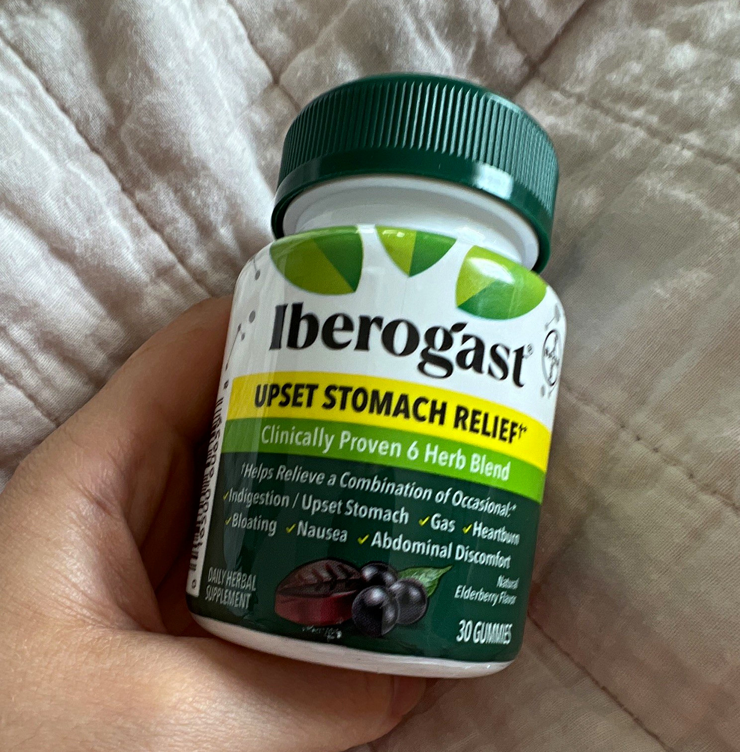 Iberogast Upset Stomach Relief Gummies 30 Count Elderberry, Exp 02/27