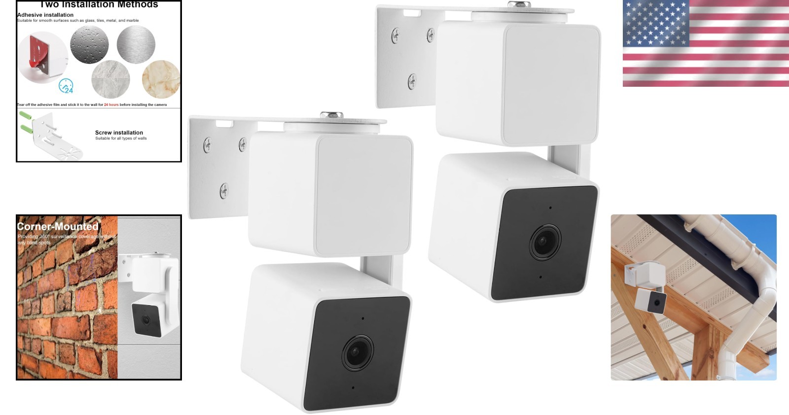 Waterproof Wyze Cam Metal Bracket - 2 Pack