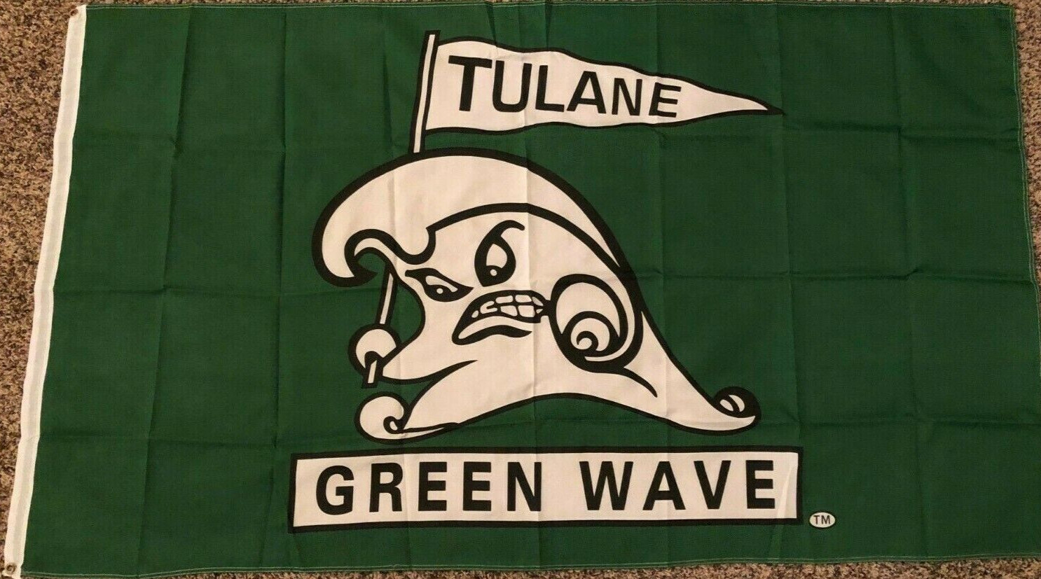 TULANE WAVE GREEN BG NCAA FLAG new 3x5ft superior quality fade resist us seller
