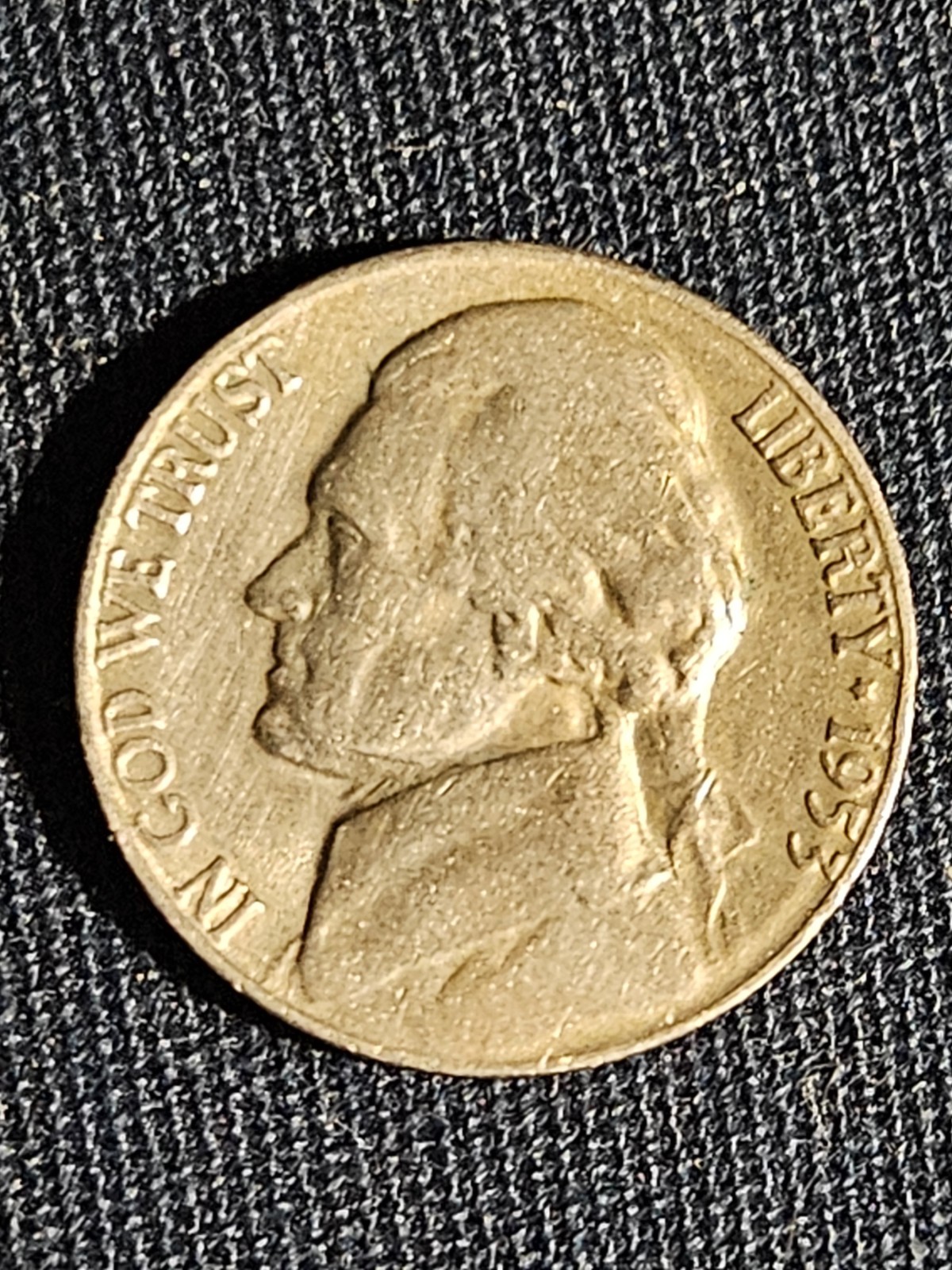 1953 S Jefferson Nickel Errors Mint Mark Filled In