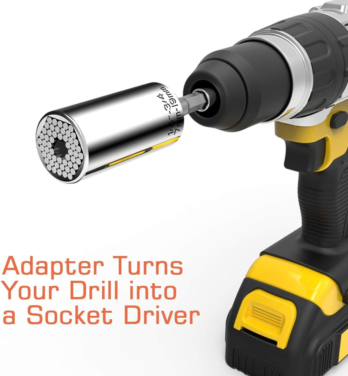 Universal Socket, Self-adjusting Socket Fits Standard 1/4'' - 3/4'' Metric 7mm-1